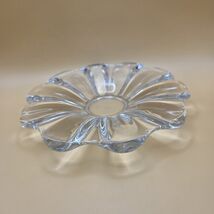 Clear Glass Flower Shaped Candy Dish Trinket Tray Scalloped Petal Edge 7.5” - $12.52