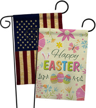 Happy Easter Colourful Flowers - Impressions Decorative USA Vintage - Ap... - £24.72 GBP