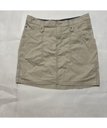 Horny Toad Women&#39;s Mini Skirt Size 6 Khaki With Pockets Front and Back - $15.61