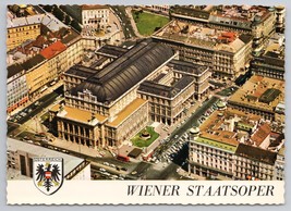 Amazing Aerial View Of Vienna State Opera House Austria Vintage Postcard - £10.79 GBP