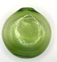 Artisan Made Hand Blown Glass Wall Vase Green - $28.49