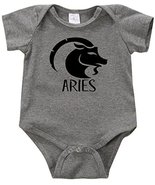 VRW Aries Unisex Creeper Romper Birthday Baby Reveal Baby Shower (Grey, NB) - $14.84