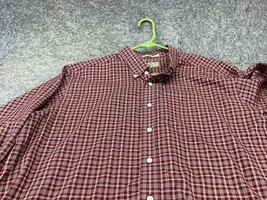 LL Bean Dress Shirt Mens XL Tall Wrinkle Resistant Check plaid O MT79 - $11.39