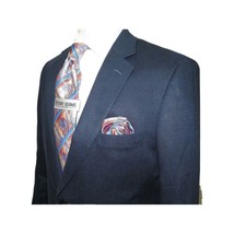 Men's Summer Linen Suit Apollo King Half Lined 2 Button European LN2 Navy Blue image 2