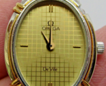 Omega De Ville Ladies Watch Gold Steel Champagne Gilt Quadri Dial 30 x 2... - £1,113.93 GBP