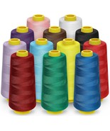 12 Pack Serger Thread Cones 1800 Yards Each Spool Overlock Thread  - $46.06 CAD