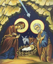 Orthodox icon of the Nativity of Christ  - £274.96 GBP+