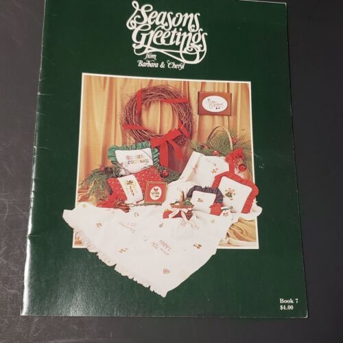 Seasons Greetings from Barbara & Cheryl Christmas Cross Stitch Patterns Vintage - $4.64