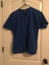 Cherokee Adult Unisex Scrub Top Nurse Medical  1pc Size Medium Blue - $430.14 MXN