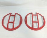 2x Fits 2021-2024 Ford Bronco Headlight Grille Cover Set Red Self Adhesi... - $31.47