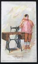 Antique 1892 Singer Sewing Machine Tunis Tunisian Woman Victorian Trade Card - $9.49