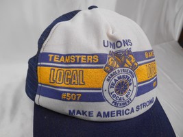 Old Vtg TEAMSTERS LOCAL 507 BAKERS 19 TRUCKERS SNAPBACK CAP HAT ADVERTIS... - $39.59