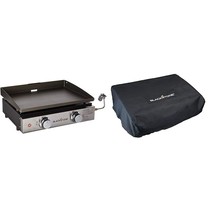 1666 22&quot; Tabletop Griddle Outdoor Grill, 22 Inch, Black &amp; 1724 Cover, Black - £291.04 GBP