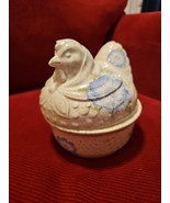 Vintage Fitz and Floyd Provence 5&quot; Hen on Nest canister 1984 Chicken Box... - $561.47 MXN