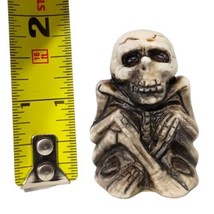 Mini Skeleton Diorama Figure Ceramic Vintage 70s Halloween Day Of The Dead DOD - £10.88 GBP