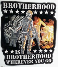 Brotherhood Is Brotherhood Wherever You Go Iron On Sew On Back Patch 10 ... - £19.95 GBP