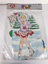 Winter Skater Christmas Cut Outs Set 6 13-16&quot; Birthday Party Classroom Decor Vtg - £14.57 GBP