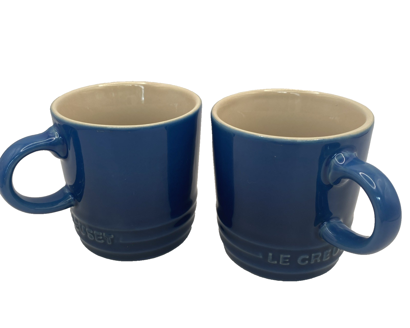 Le Creuset Espresso Cups Blue Lot of 2 - $18.99