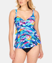 Swim Solutions Womens Swim Tummy-Control One-Piece, Size 12 - £37.31 GBP