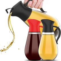 Oil &amp; Vinegar Dispensers: 2 X 18.6 Oz Leakproof Glass Oil Dispenser Bott... - $35.99