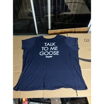 Top Gun &quot;Talk to me Goose&quot; Navy Blue T-Shirt, XL Men&#39;s Shirt, Short Slee... - $9.90