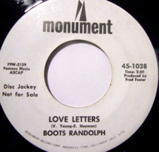 Boots Randolph-Big Daddy / Love Letters-45rpm-1967-EX   Promo - £3.95 GBP