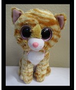 Ty Beanie Boos Tabitha the Cat Medium 9&quot; Big Pink Sparkle Eyes NO TAG - $309.61 MXN
