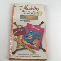 Disney Aladdin Read Along Collection Storybook Audio Cassette Hologram W... - £26.74 GBP