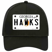 Hawks Georgia State Novelty Black Mesh License Plate Hat - £22.77 GBP