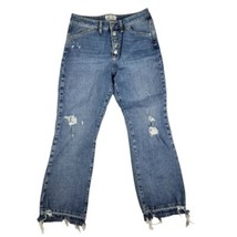 We The Free Jeans Womens Size 29 Dylan High Rise Bootcut Cropped Blue Denim - $40.09