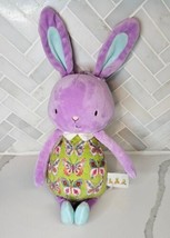 Bunnies By The Bay Bunny Rabbit Purple Green Plush Stuffed Butterflies E... - £16.30 GBP