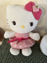 Hello Kitty Island  Cat Doll Plush vintage sanrio white with dress - $18.76