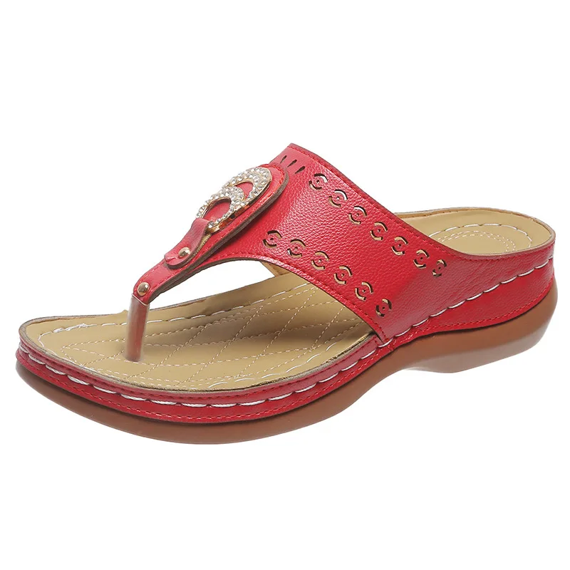 Large size slippers women&#39;s 2024 summer new fashion wee flip-flops outside the b - £53.10 GBP