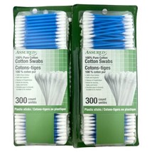 Assured 100% Pure Cotton Swabs/Q-tips 300 ct. (Pack of 2) - £9.56 GBP