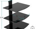 3 Tier Shelves Wall Mounted Storage for Games Consoles DVD Player Tv Acc... - $66.87