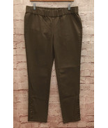 Soft Surroundings Metro Snap Ankle Pull On Denim Leggings Stretch Brown ... - $52.40 CAD