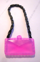 Barbie Mattel Pink See-Through Crossbody Bag Purse W Black Strap Accesso... - £6.20 GBP