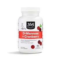 9/2026 365 by Whole Foods Market, D-Mannose With Cranberry, 90 Count - $424.24 MXN