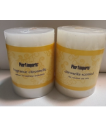 Pier One 1 Imports Citronella Scented 3 x 4 inch Outdoor Use Lot Of 2 Ca... - $381.49 MXN