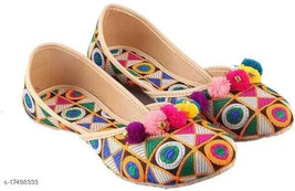 Punjabi women jutis mojaris Indian Free shipping Chappal Sandal Ethnic S... - $406.17 MXN
