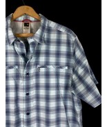 The North Face Shirt Large Mens Button Down Blue Plaid Check Short Sleev... - $626.85 MXN