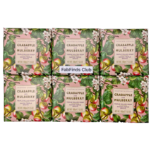 Crabtree &amp; Evelyn Bar Soap Crabapple Mulberry Triple Milled 21oz (6x3.5oz) - £23.72 GBP
