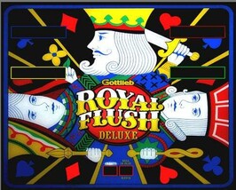 Royal Flush Gottlieb 1984 pinball Translite/Backglass Machine Cabinet,pinball Ar - £31.24 GBP