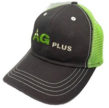 AG Plus Hat Cap Green Mesh Back Gray Front Adjustable One Size Farming Farmer - £14.02 GBP