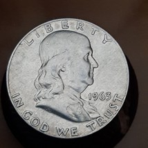 ½ Half Dollar Franklin Silver Coin 1963 D Mint 50C KM#199 Denver FV $0.50 - £12.75 GBP