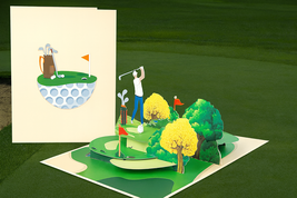 Golf pop-up greeting card 15cm x 20cm UK sales only - $10.00