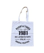 1981 Tote Bag All Genuine Parts Distressed Gift - $17.52 CAD