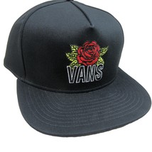 Vans Off The Wall Ashmun Rose Black Hat Cap Snapback OS NEW VN00066NBLK - $22.99