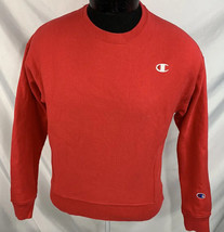 Champion Sweatshirt Reverse Weave Crewneck Jumper Medium Red Pullover - £23.59 GBP
