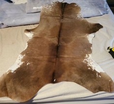 Brown with White Cowhide Mini Rug Approx. 35&quot; x 26&quot; - $50.00